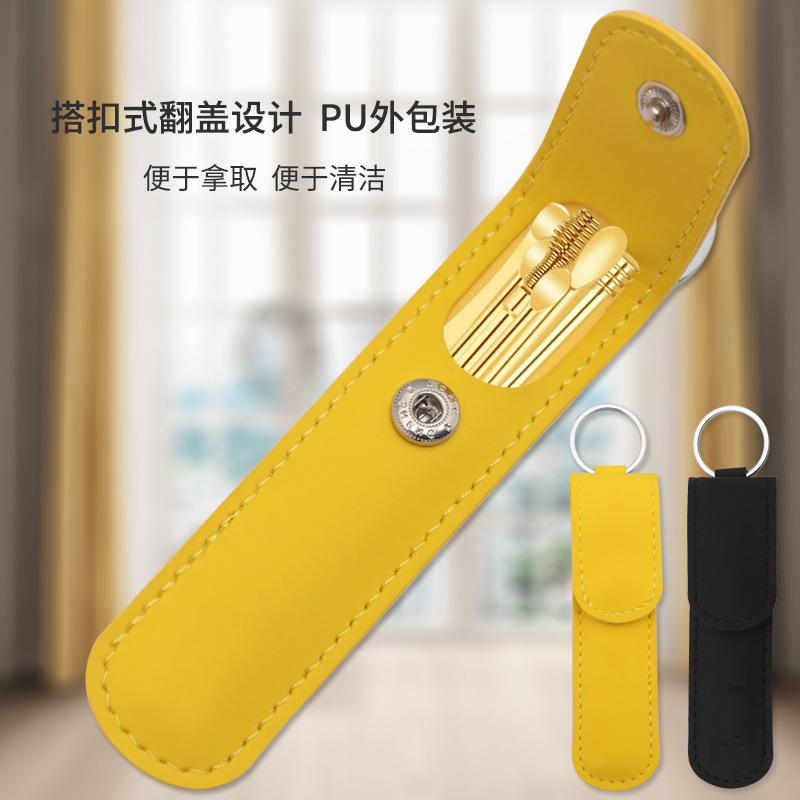 批发耳朵勺 不锈钢掏耳勺6件套 便携式螺旋挖耳勺套装采耳工具器